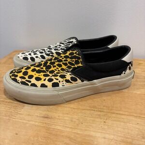 STRAYE‎ Leopard Print Slip On Sneakers Womens Multicolor Size 7.5 Animal Pattern